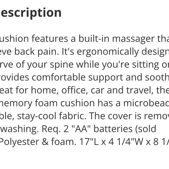 NEW 🍀Comfy Curve Massage Pro with built in Vibrating Massager - Picture 2 of 2